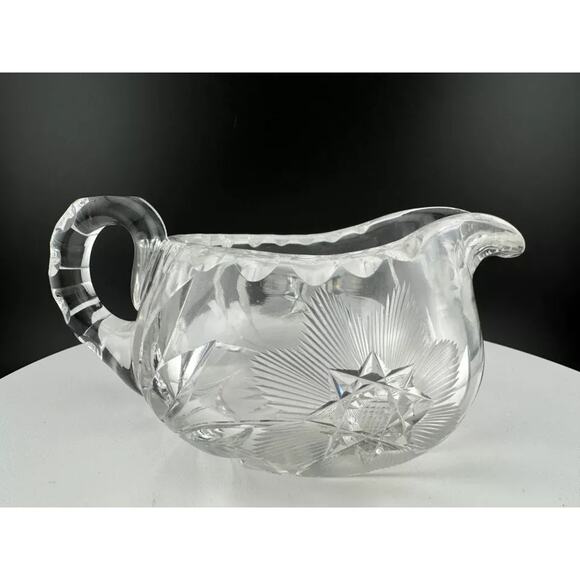 Crystal Star of David Pattern Creamer and Sugar Bowl Set - Picture 8 of 10